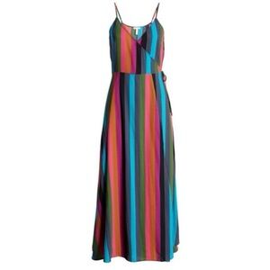 •LEITH• multicolor striped maxi dress